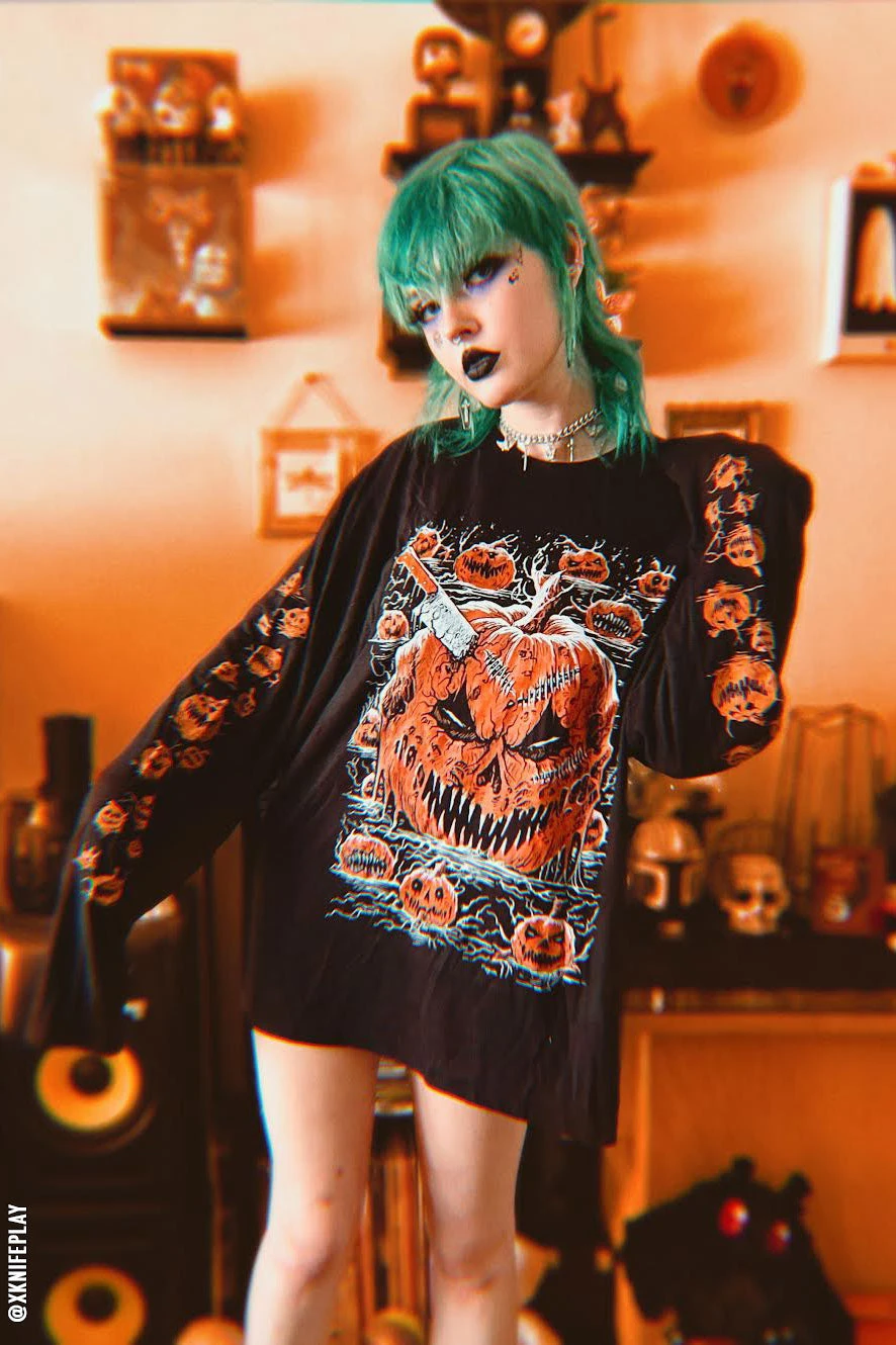 Possessed Pumpkin Patch T-shirt 4 Possessed Pumpkin Patch T-shirt - Image 4