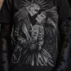 Monster Love: Frankenstein & Bride T-shirt [Graveyard Gray]