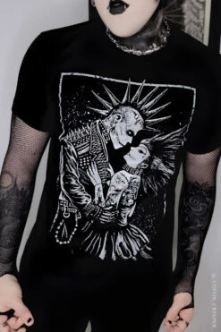 Monster Love: Frankenstein & Bride T-shirt [Graveyard Gray] -Vampirefreaks Sale Store punk clothes b88c4eb2 ec4b 4eee aa81 05c4461e2c94