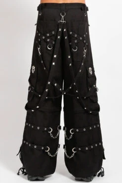 Tripp NYC Skull Stud Pants [BLACK/BLACK] -Vampirefreaks Sale Store punk denim