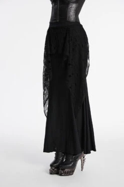 Dark Siren Maxi Mermaid Skirt -Vampirefreaks Sale Store punk long skirt