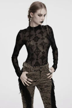 Cathedral Crosses Mesh Top