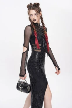 Catacombs Small Spiked Chain Bag -Vampirefreaks Sale Store punk mini bag