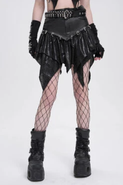 Pierced Witchy Hem Mini Skirt 13 Pierced Witchy Hem Mini Skirt -Vampirefreaks Sale Store punk mini skirt