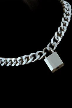Unchained Necklace [Square Padlock] -Vampirefreaks Sale Store punk necklace 88a0350c 5f41 4699 8c5e 803df00b5174