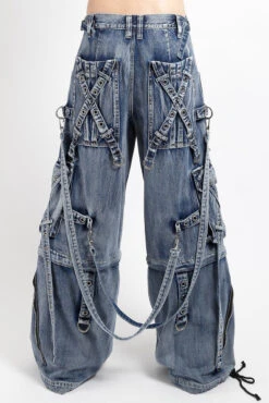 Tripp NYC X-Strap Pants [Blue-Fog Wash] -Vampirefreaks Sale Store punk pants a879aca2 e1a5 463e 81ad eabc00343afc