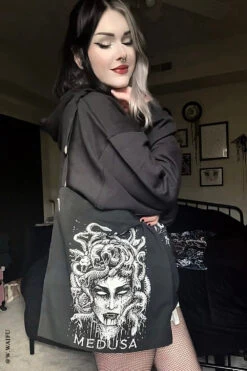 Shoulder Sling Zipper Tote Bag -Vampirefreaks Sale Store punk purse 364979f6 2199 4748 957e 34012149428a