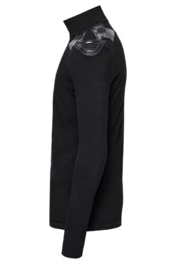 Black Armor Moto Turtleneck Top -Vampirefreaks Sale Store punk shirts