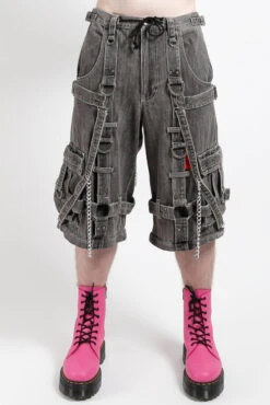 Tripp NYC Harness Dark Street Pants [Black Denim] -Vampirefreaks Sale Store punk shorts 7604e828 fdcc 4a0e b9ff edcb878e1389