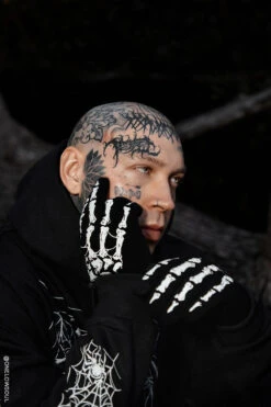 Dead Inside Skeleton Gloves [Full Finger] -Vampirefreaks Sale Store punk skeleton gloves