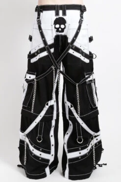 Tripp NYC Off Track Pants [BLACK/WHITE] -Vampirefreaks Sale Store punk skull pants