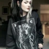 Strength Kitty Tarot Sweatshirt -Vampirefreaks Sale Store punk sweatshirt 0a346bc5 5f04 4ad0 b89c 8c42525768de