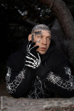 Dead Inside Skeleton Gloves [Full Finger] -Vampirefreaks Sale Store punk winter gloves