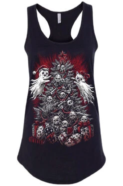 Merry Catmas T-shirt -Vampirefreaks Sale Store racerback tank black