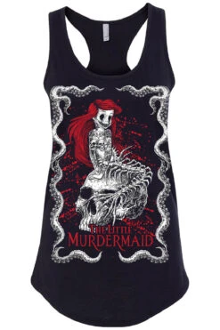 The Little Murdermaid T-shirt -Vampirefreaks Sale Store racerback tank black front resize 4eb34438 ec80 4a27 ace7 6648a0d1b1a7