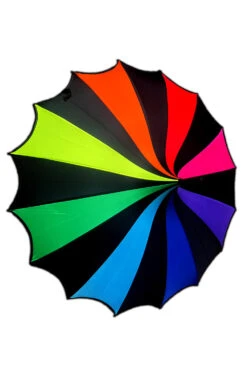 Batwing Pagoda Umbrella [Goth Rainbow] -Vampirefreaks Sale Store rainbow emo umbrella