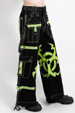Tripp NYC Mega Biohazard Pants [Black/Lime BIO] -Vampirefreaks Sale Store rave clothes mens