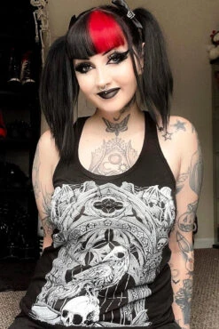 Quoth The Raven T-shirt [GRAY] -Vampirefreaks Sale Store raven gothic shirt