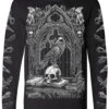 Quoth The Raven T-shirt [GRAY] -Vampirefreaks Sale Store raven longsleeve tshirt resize