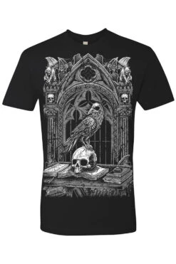 Quoth The Raven T-shirt [GRAY] -Vampirefreaks Sale Store raven tshirt