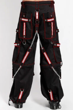Tripp NYC Reflective Pants [BLK/RED] -Vampirefreaks Sale Store raver baggy pants