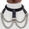 Catacomb Caged Leather Chain Choker -Vampirefreaks Sale Store raver necklace