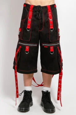 Tripp NYC X-Strap Zip Off Pants [BLACK/RED] -Vampirefreaks Sale Store raver shorts 829c9afb 62e8 43fb 8a2f b166ed2994c6