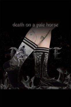 Death On A Pale Horse Crew Socks -Vampirefreaks Sale Store reaper socks