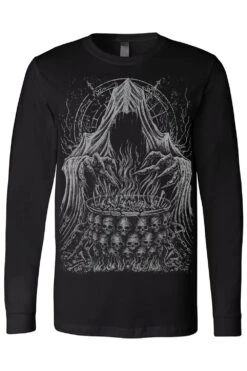 Reaper's Cauldron T-shirt [Gray] -Vampirefreaks Sale Store reapers cauldron longsleeve tshirt