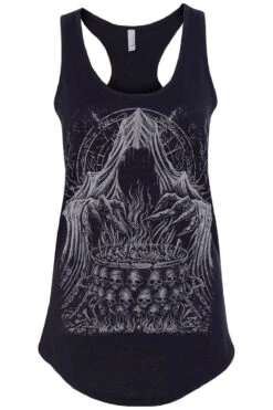 Reaper's Cauldron T-shirt [Gray] -Vampirefreaks Sale Store reapers cauldron racerback tank black front resize