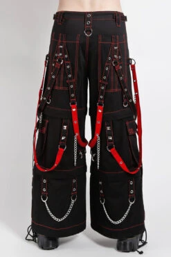 Tripp NYC Miracle Pants [Black/Red] -Vampirefreaks Sale Store red and black pants