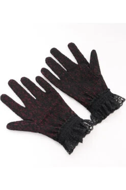 Blood Lace Gothic Gloves -Vampirefreaks Sale Store red lace gloves
