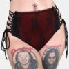 Deadly Kiss Bikini Bottoms -Vampirefreaks Sale Store red lace gothic swimsuit