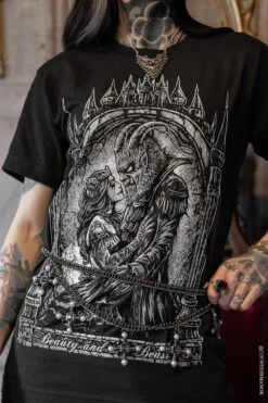 Beauty And The Beast T-shirt -Vampirefreaks Sale Store renaissance goth shirt