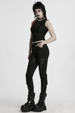 Black Armor Lace-Up Skinny Jeans 13 Black Armor Lace-Up Skinny Jeans -Vampirefreaks Sale Store rere