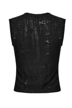 Vampyre Huntress Distressed Tank Top -Vampirefreaks Sale Store ripped grunge crop top