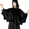 Bat Wing Velvet Purple Short Cape