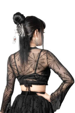 Spiderweb Mesh Tie Top -Vampirefreaks Sale Store rockabilly top 76183e2f 97a2 42c5 9e83 b6e347a4a292