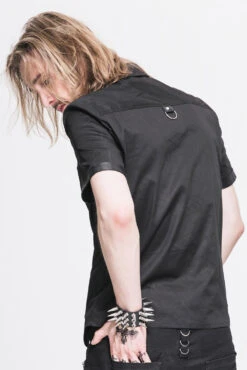 Black Knight Button Down Shirt -Vampirefreaks Sale Store rocker clothes