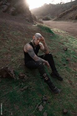 Inquisition Shredded Skinny Jeans -Vampirefreaks Sale Store rocker jeans