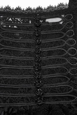 Vampyre Layered Puff Shoulder Lace Dress -Vampirefreaks Sale Store rose dress