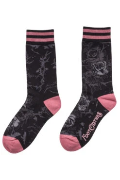 Eternal Roses Crew Socks -Vampirefreaks Sale Store rose socks