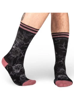Eternal Roses Crew Socks -Vampirefreaks Sale Store rose socks mens