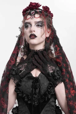 Blood Lace Gothic Gloves -Vampirefreaks Sale Store royalcore gloves