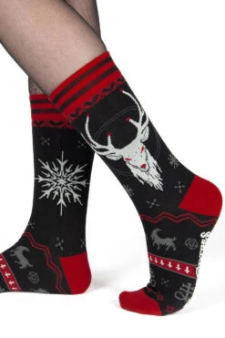 Beelzebuck Ugly Xmas Sweater Crew Socks