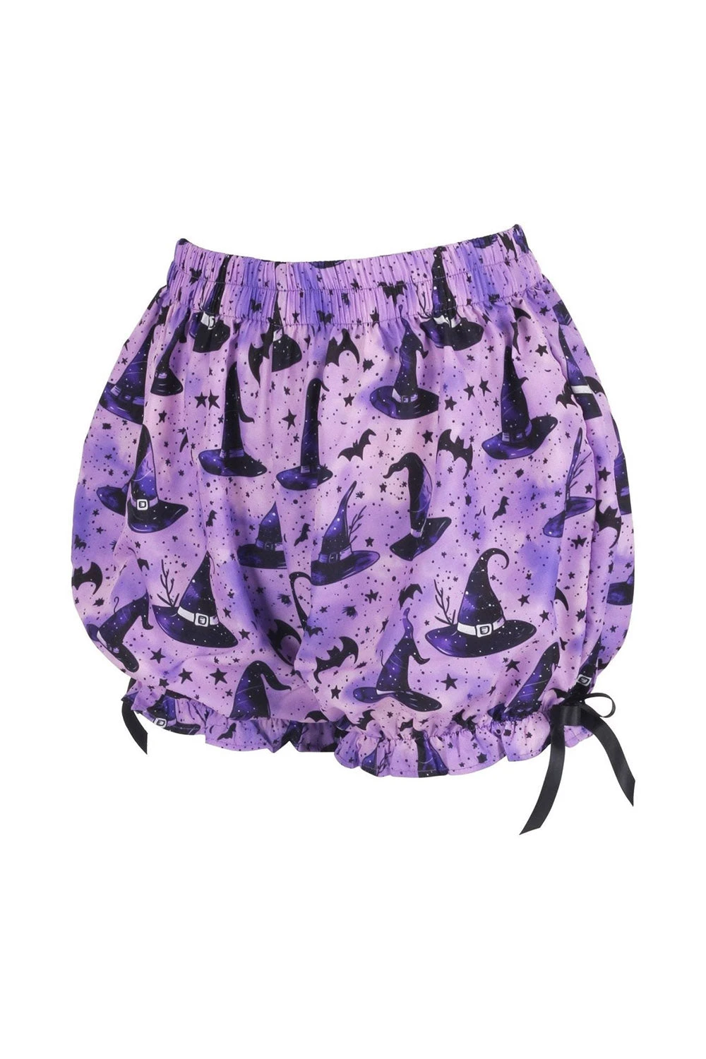 Purple/Black Witch Print Crepe Bloomers 2 Purple/Black Witch Print Crepe Bloomers - Image 2