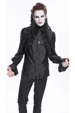 Van Helsing Vampire Hunter Button-Up Shirt -Vampirefreaks Sale Store rufled top