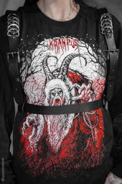 Naughty List Krampus Tee [Multiple Styles Available] -Vampirefreaks Sale Store santa goth shirt