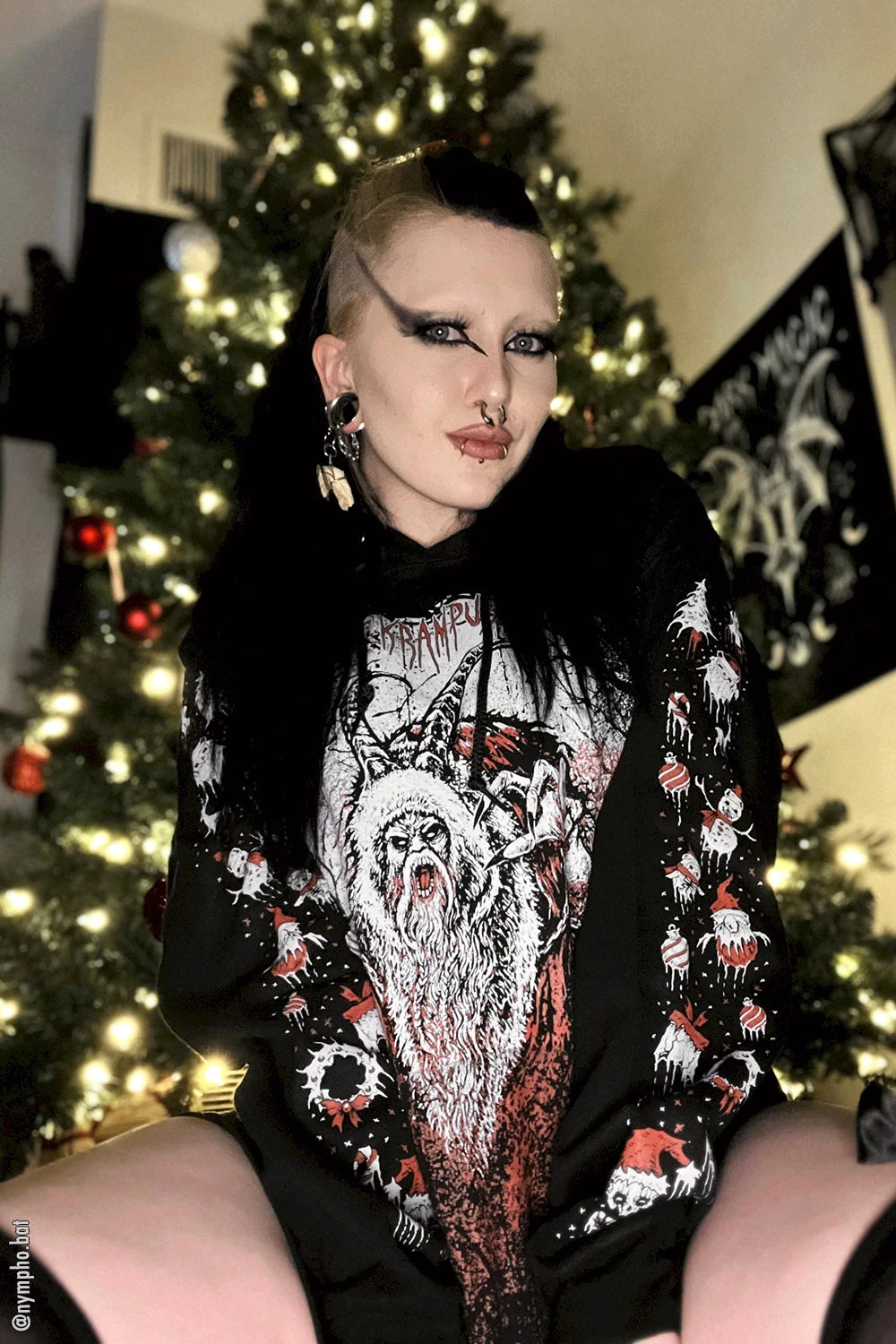 Naughty List Krampus Hoodie 8 Naughty List Krampus Hoodie - Image 8