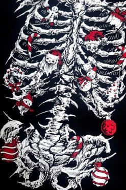 Xmas Skeleton T-shirt -Vampirefreaks Sale Store scary christmas clothes